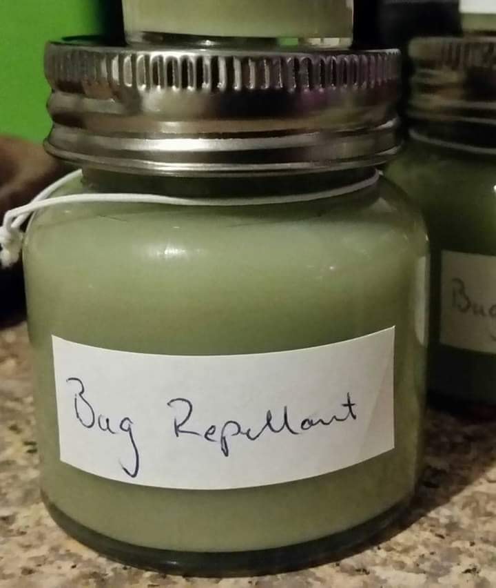 a jar of natural bug repellant
